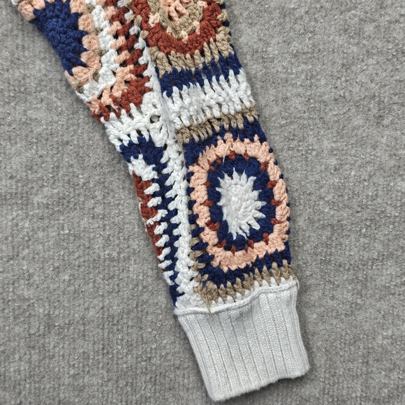 American Eagle XS Crochet Granny Square Boho Cropped Sweater - Picture 6 of 10